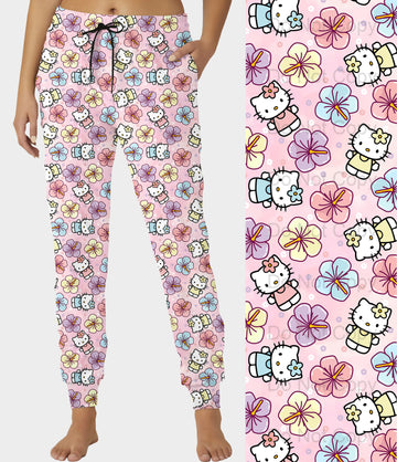 RTS - Flower Kitten Joggers