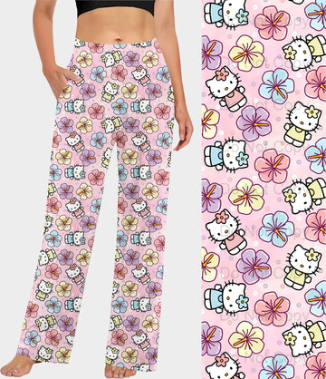 RTS - Flower Kitten Lounge Pants