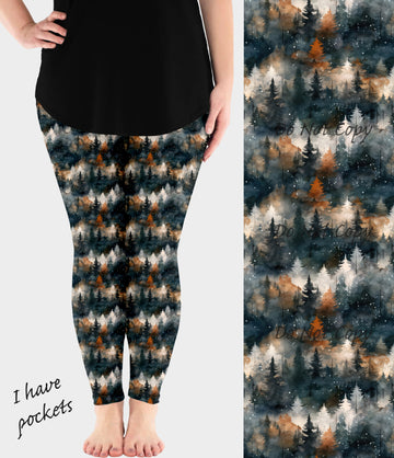 RTS - Forest Trees Leggings w/ Pockets