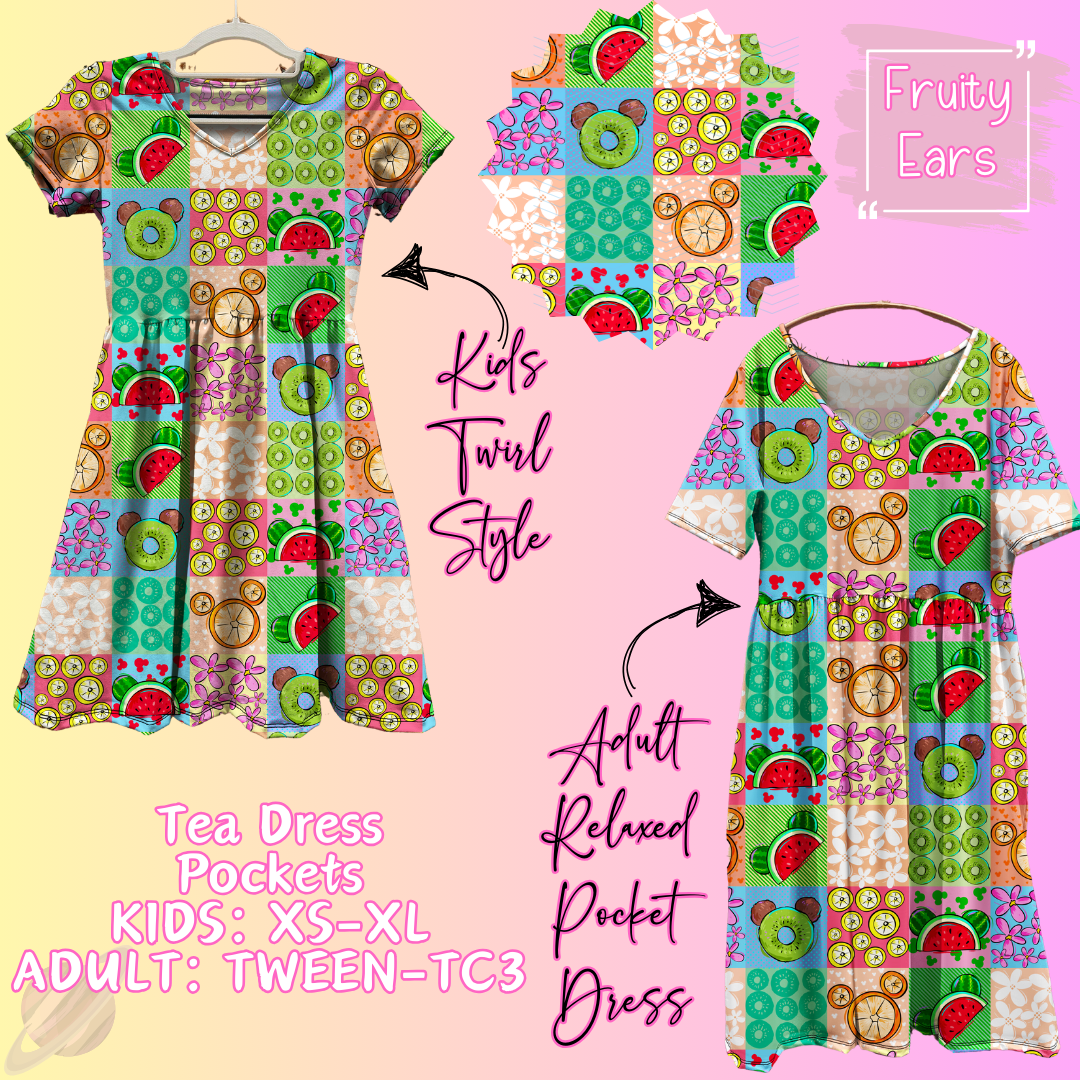 Fruity Ears - Adult & Kids - Magical Tea Dress Run- Preorder Closing 1/29