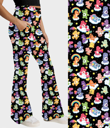 RTS - Fun Bears Flare Leggings w/ Pockets