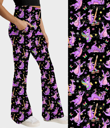 RTS - Fun Dragon Flare Leggings w/ Pockets