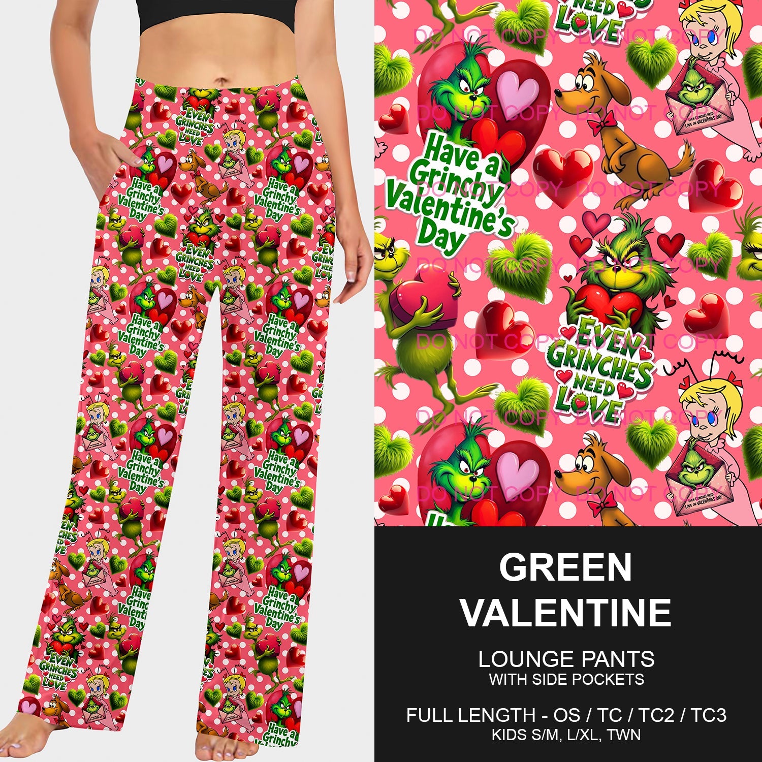 B197 - Preorder Green Valentine Lounge Pants (Closes 12/01. ETA late Jan.)