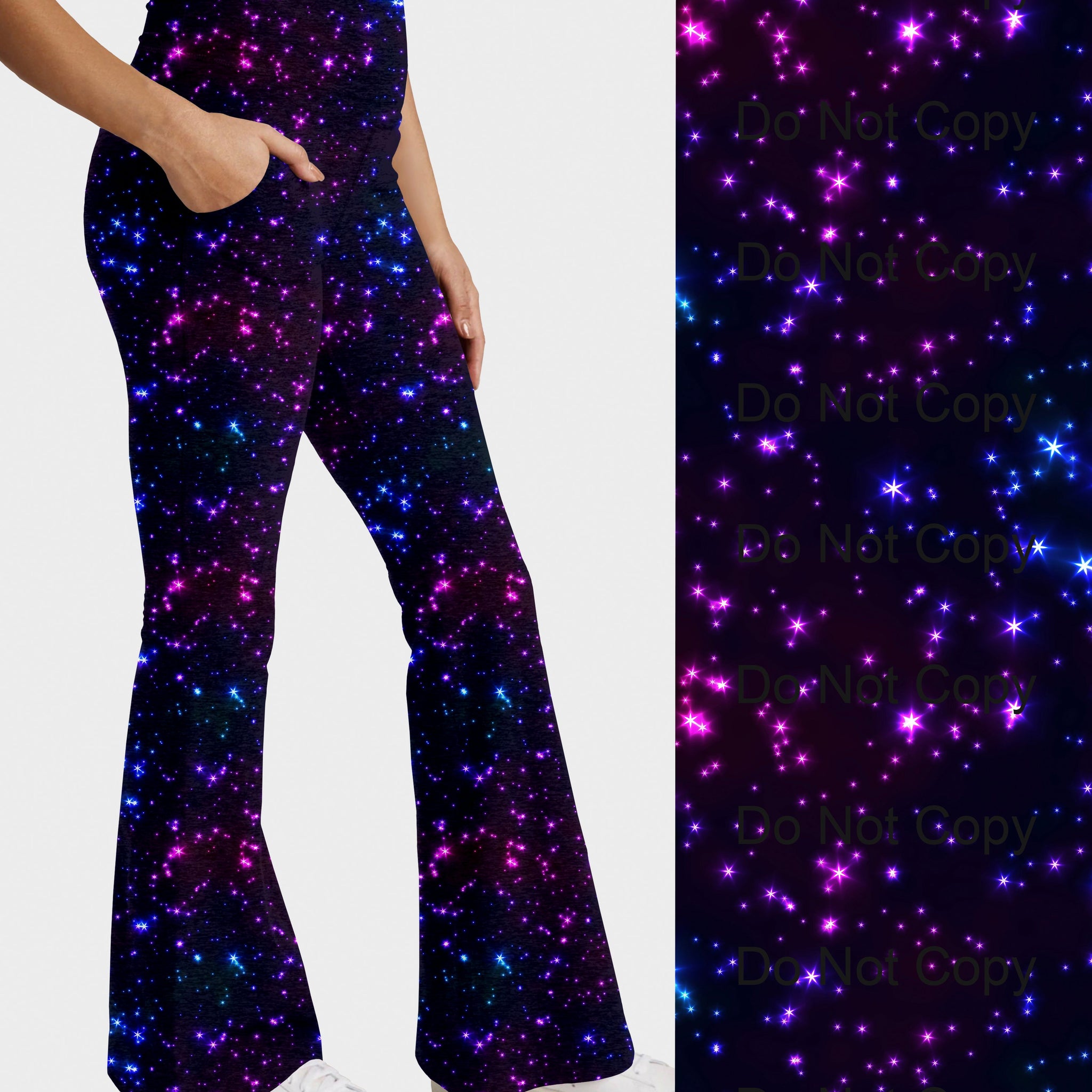 RTS - Galaxy Stars Flare Leggings w/ Pockets