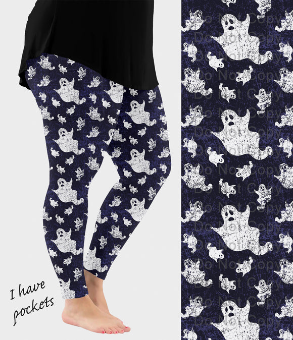 RTS - Ghostly Grunge Leggings w/ Pockets