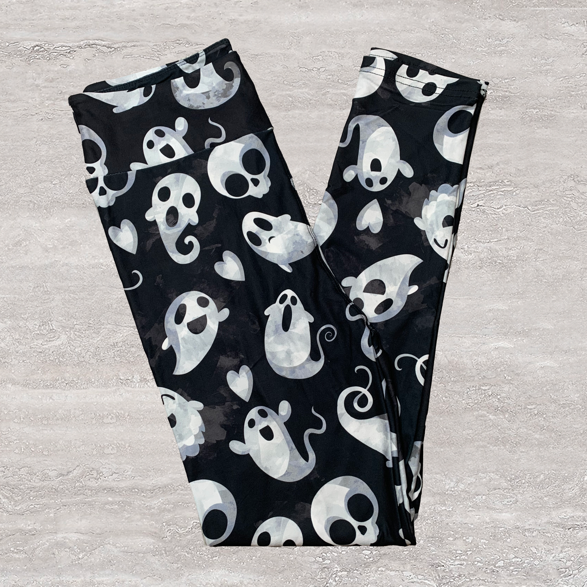 Cute Ghost Halloween Print Leggings