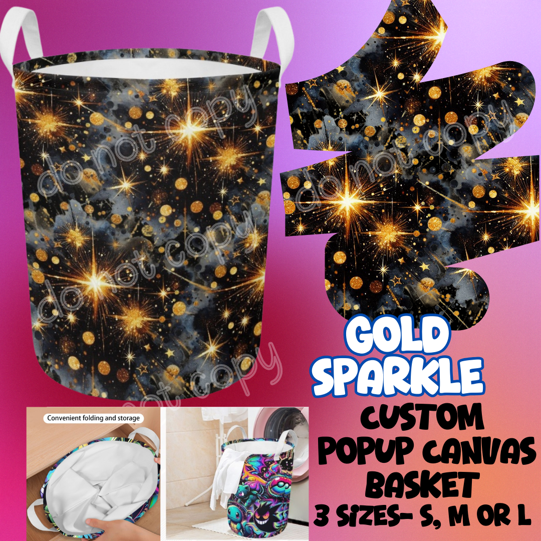 GOLD SPARKLE - STORAGE BASKETS - PREORDER CLOSING 12/4