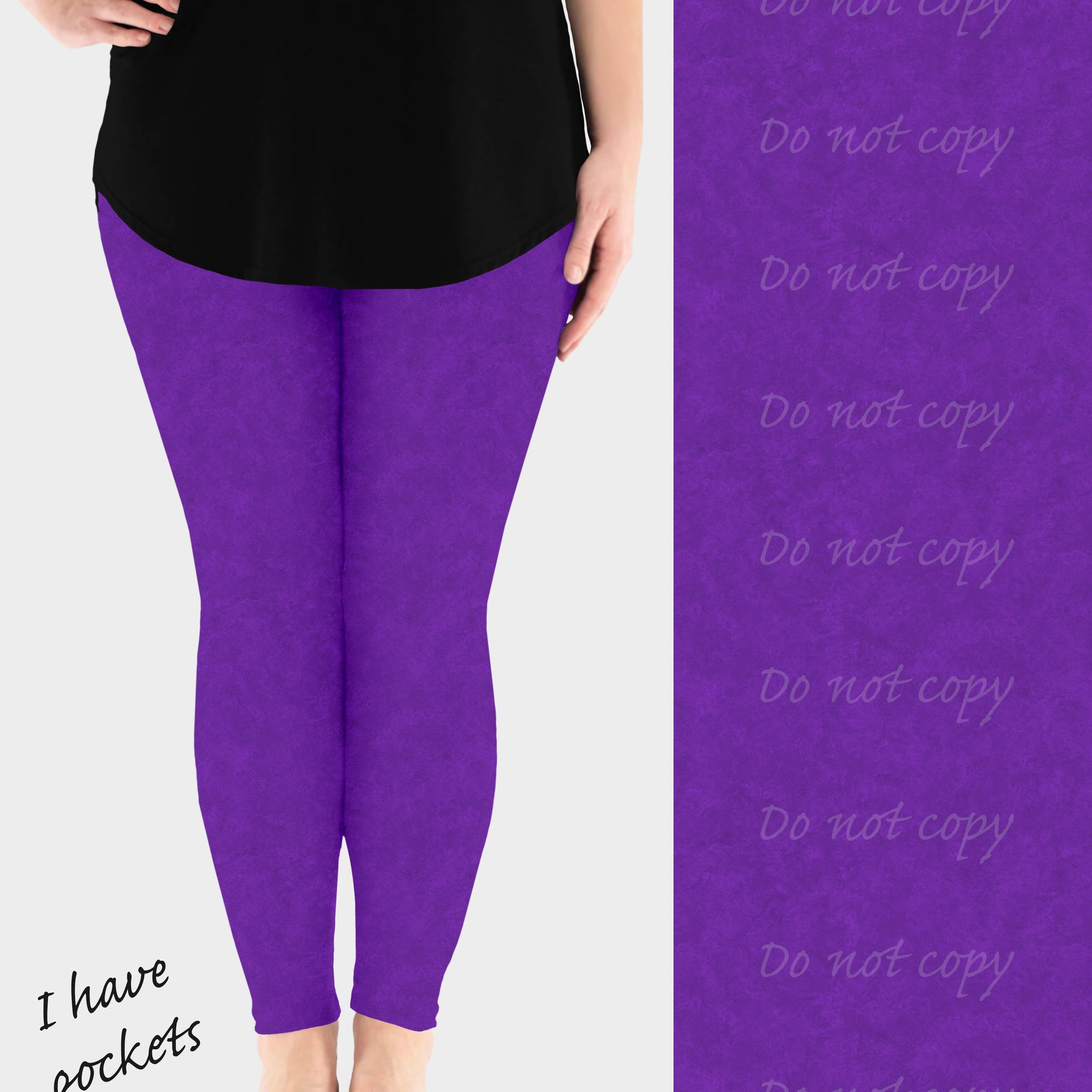 RTS - Grape Crush Leggings w/ Pockets