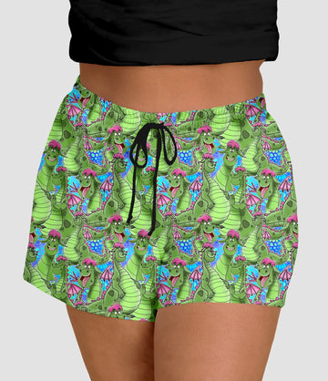 RTS - Green Dragon Jogger Shorts