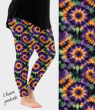RTS - Halloween Tie Dye Leggings w/ Pockets