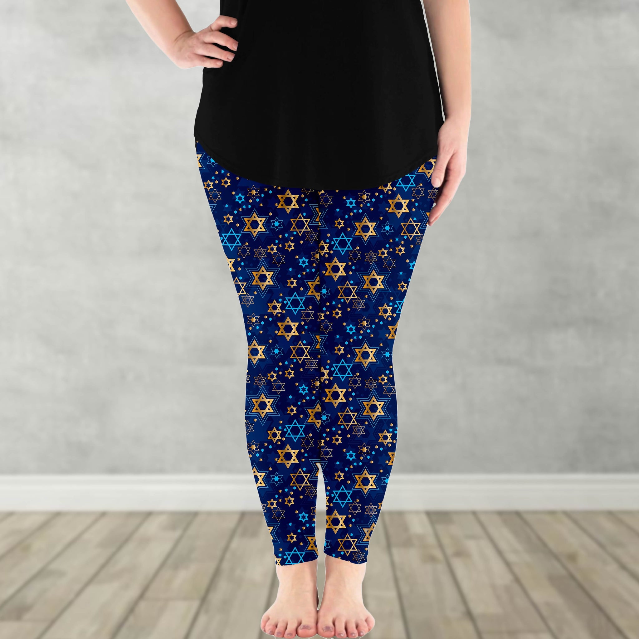 Hanukkah Print Leggings w/ Pockets