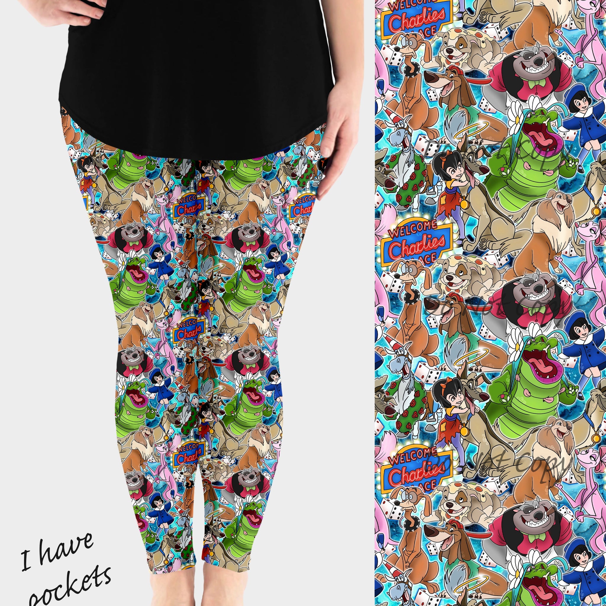 RTS - Heavenly Pups Leggings w/ Pockets