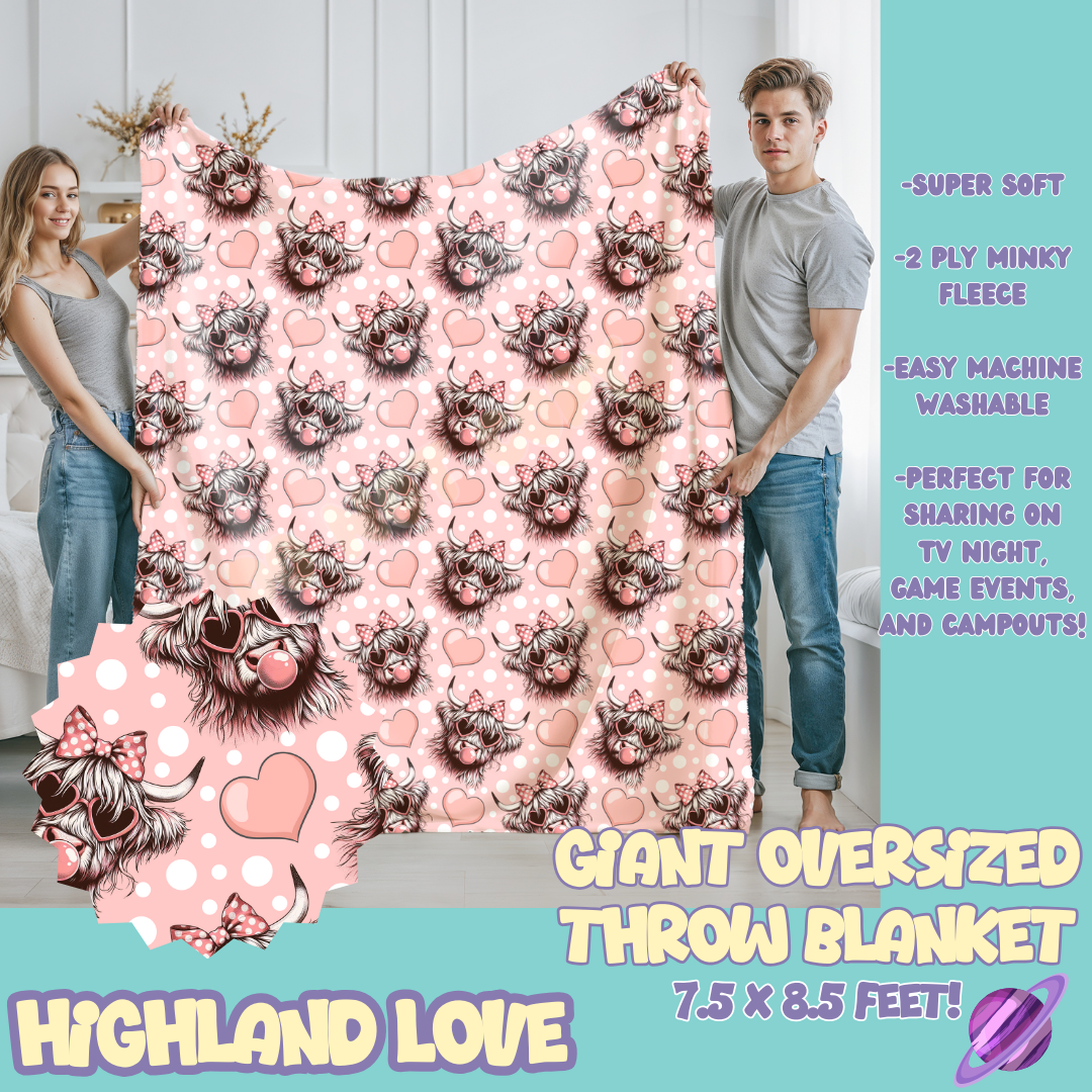 HIGHLAND LOVE - OVERSIZED THROW BLANKET 11 - PREORDER CLOSING 2/2