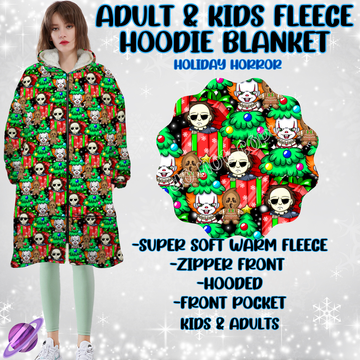 HOLIDAY HORROR-HOODIE BLANKET RUN-PREORDER CLOSING 9/28 ETA NOV