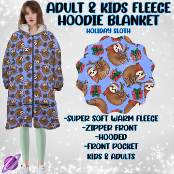 HOLIDAY SLOTH HOODIE BLANKET RUN-PREORDER CLOSING 9/28 ETA NOV