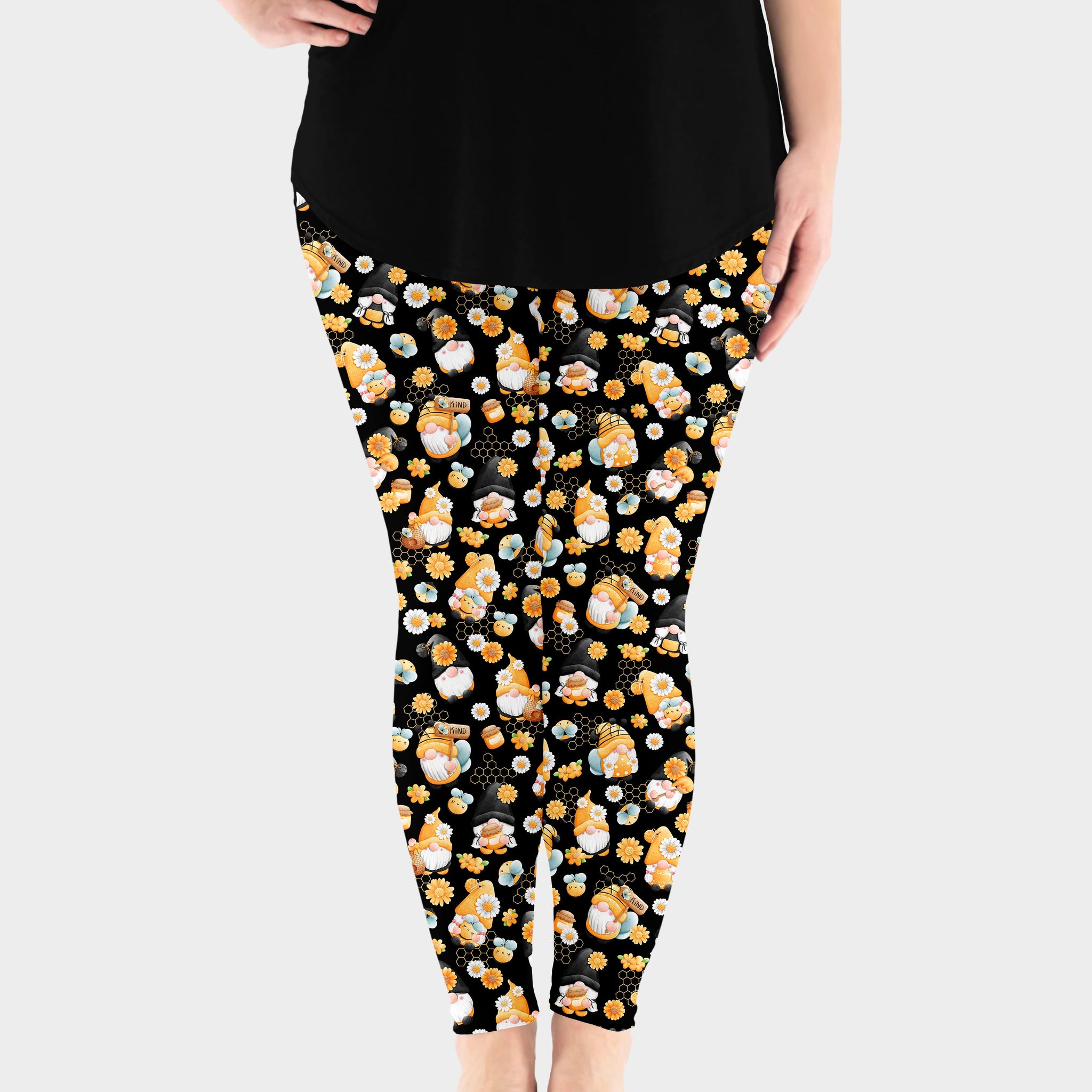 Honey Bee Gnomes Soft Leggings W/ Pockets