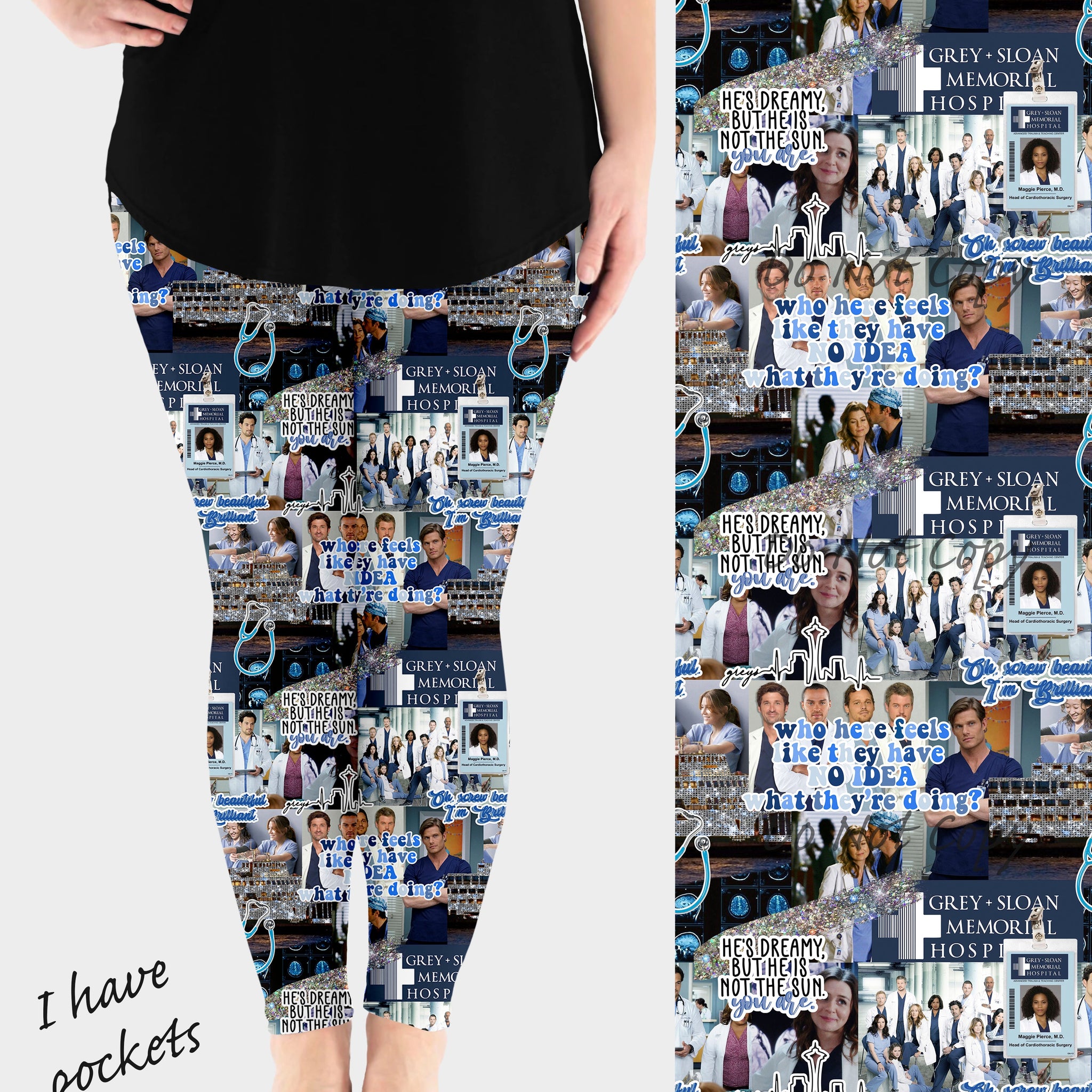 RTS - Hospital Crew Leggings w/ Pockets