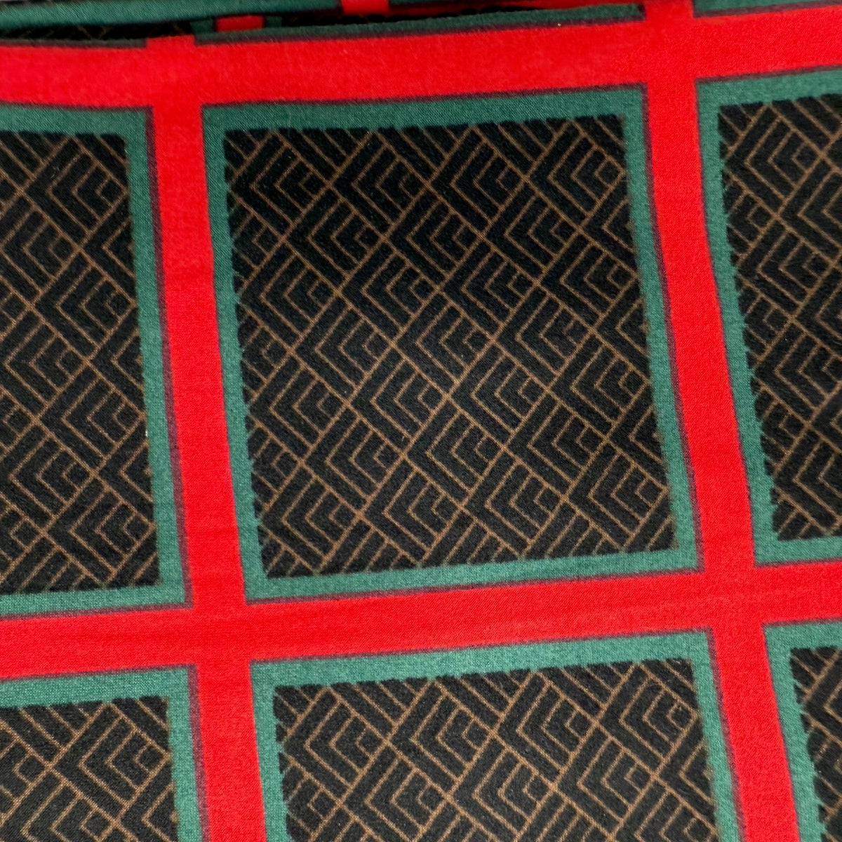 Red & Green Line Plaid Print Leggings