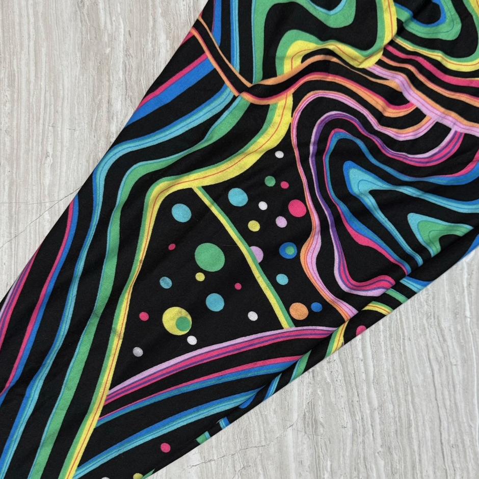 Festival Groovy Rainbow Lava Print Leggings