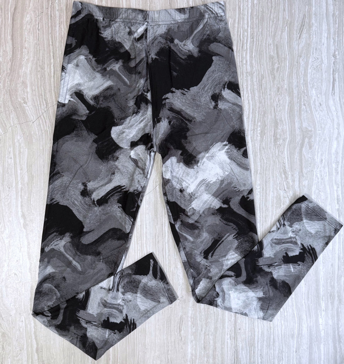 Brush Stroke Print Leggings