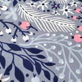 Queen Lace Flower Pink & Gray Print Soft Stretchy Leggings