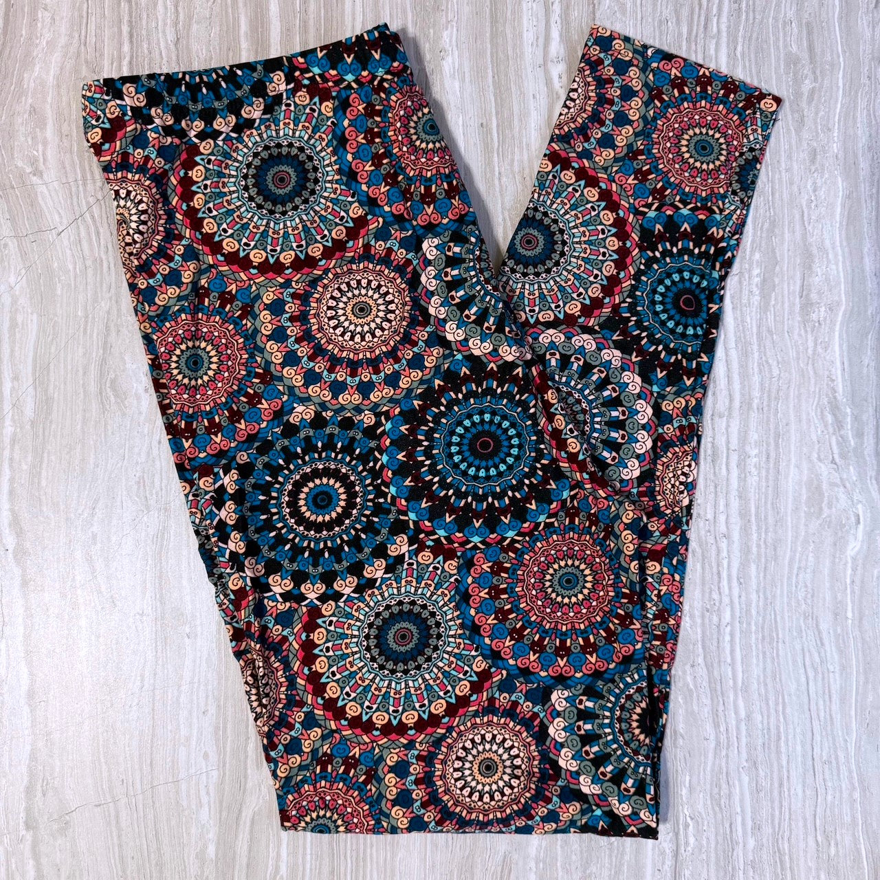 Stained Glass Mandala Print Leggings