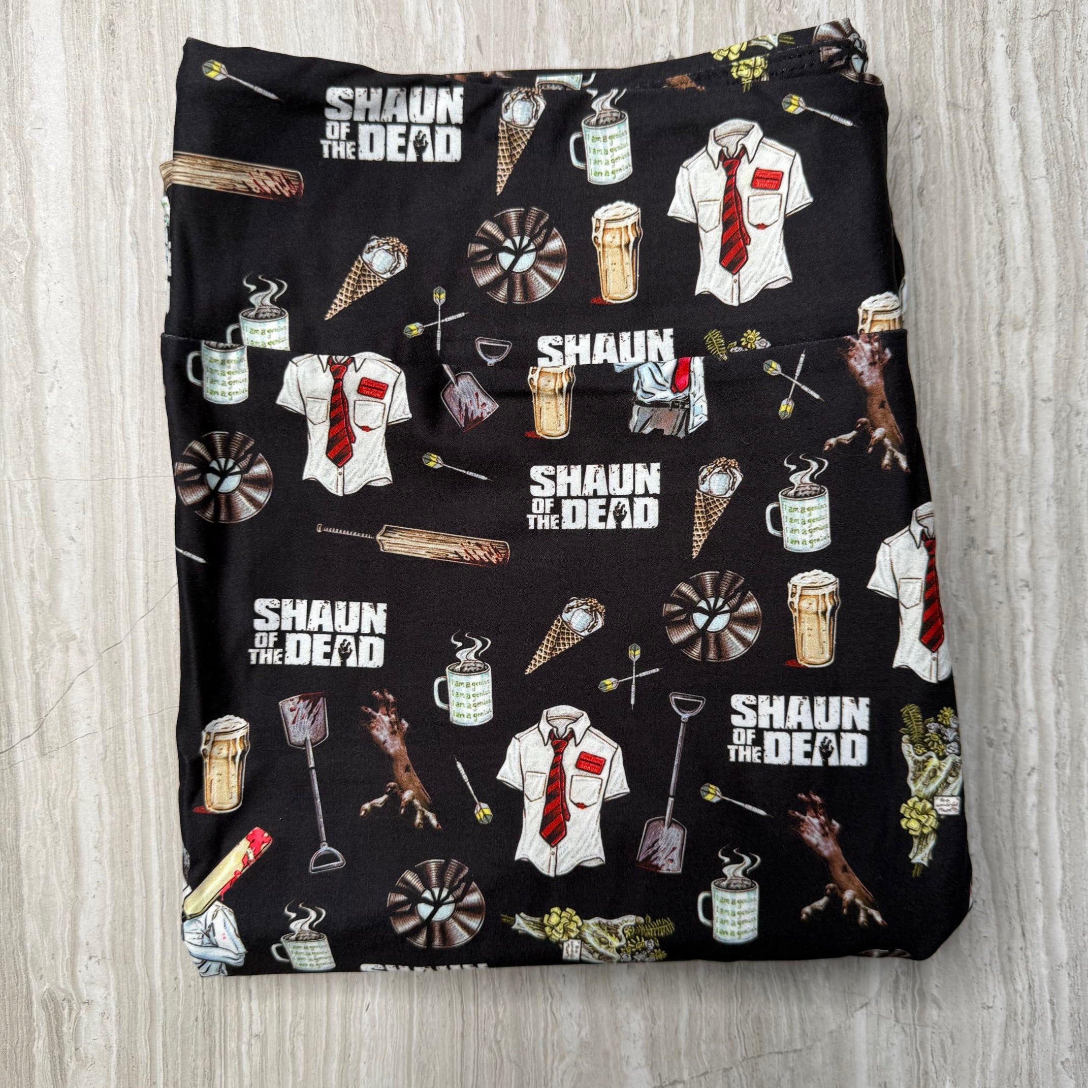 Zombie Movie Themed Print Soft Leggings