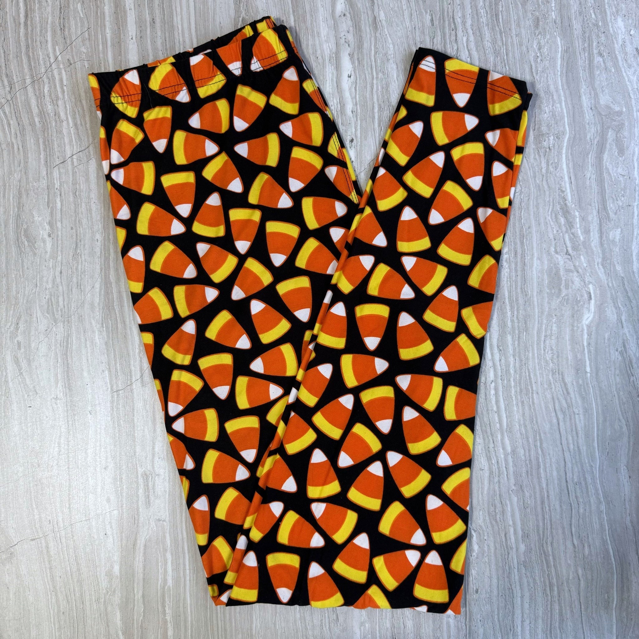 Halloween Candy Corn Print Soft Leggings