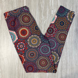 Hexagon Stained Glass Print Soft Leggings