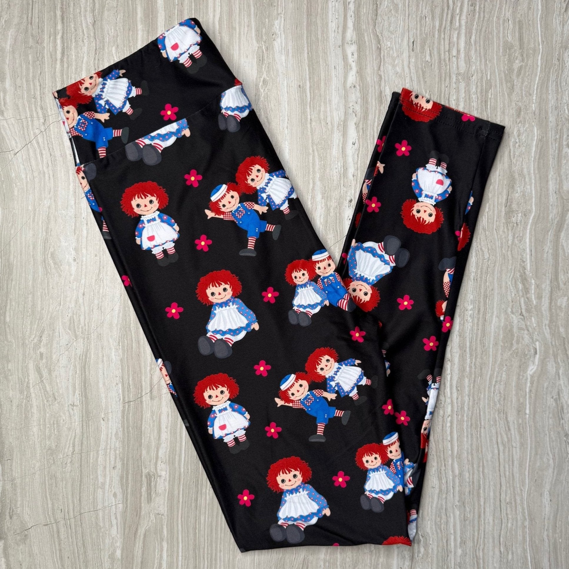 Raggedy Ann Andy Print Leggings