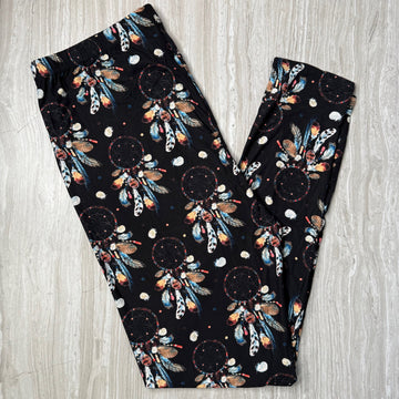 Feather & Crystal Dreamcatcher Print Leggings