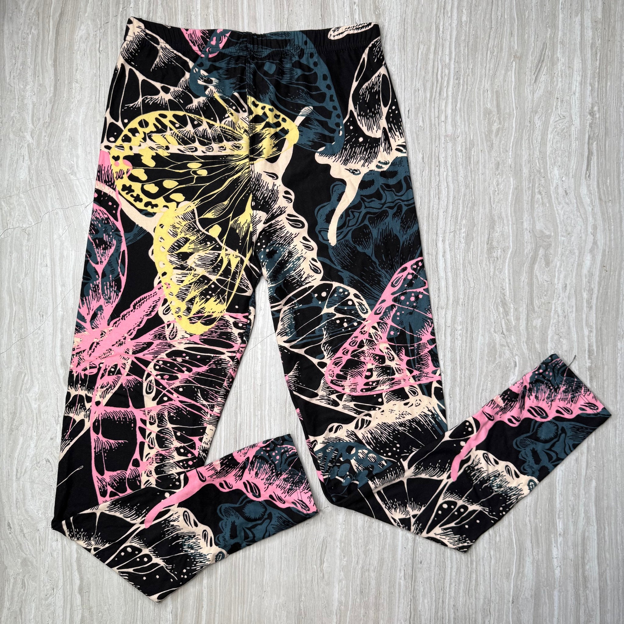 Graffiti Large Butterfly Leggings - Adult & Kids Sizes