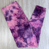 Pink Purple Tie Dye Print Soft Leggings