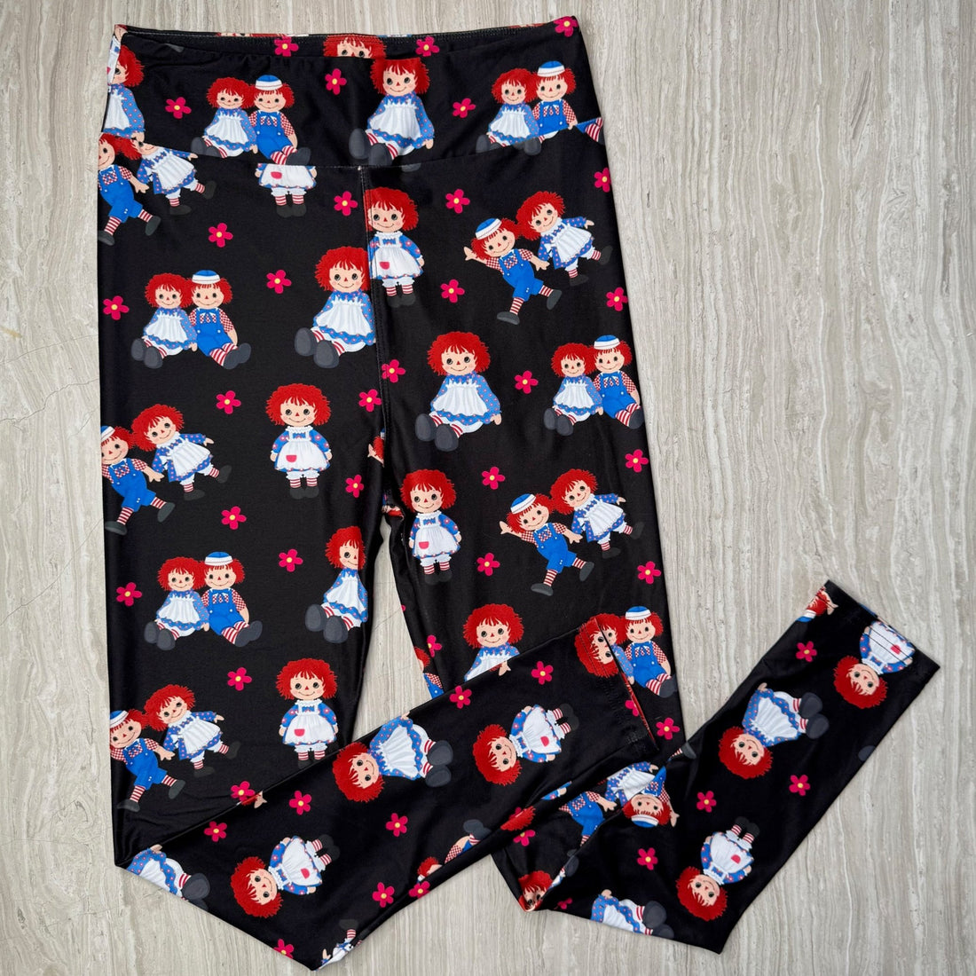 Raggedy Ann Andy Print Leggings