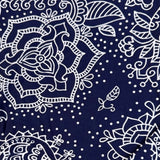 Mandala Paisley Floral Print Navy Blue Leggings