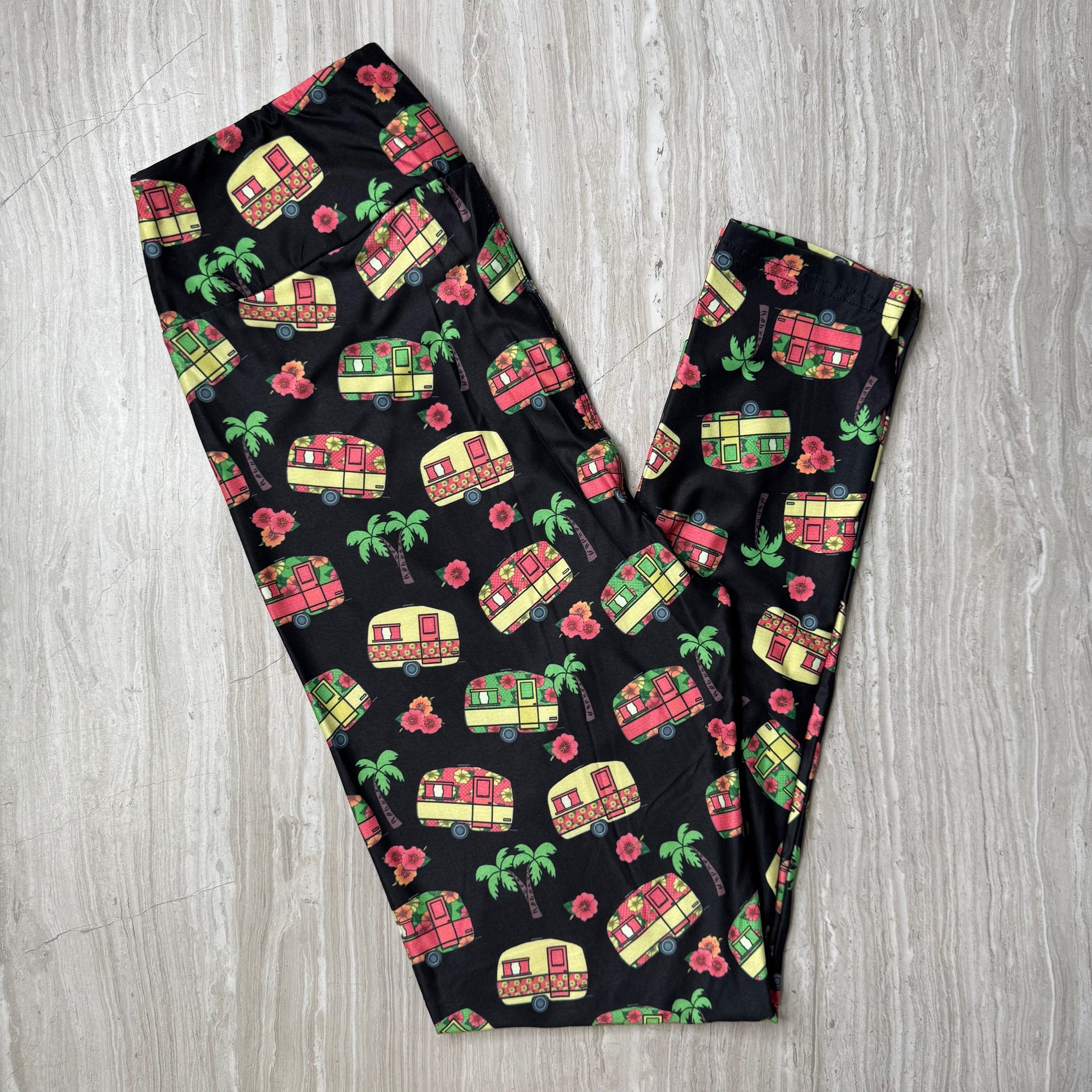 Tropical Camper Print Leggings