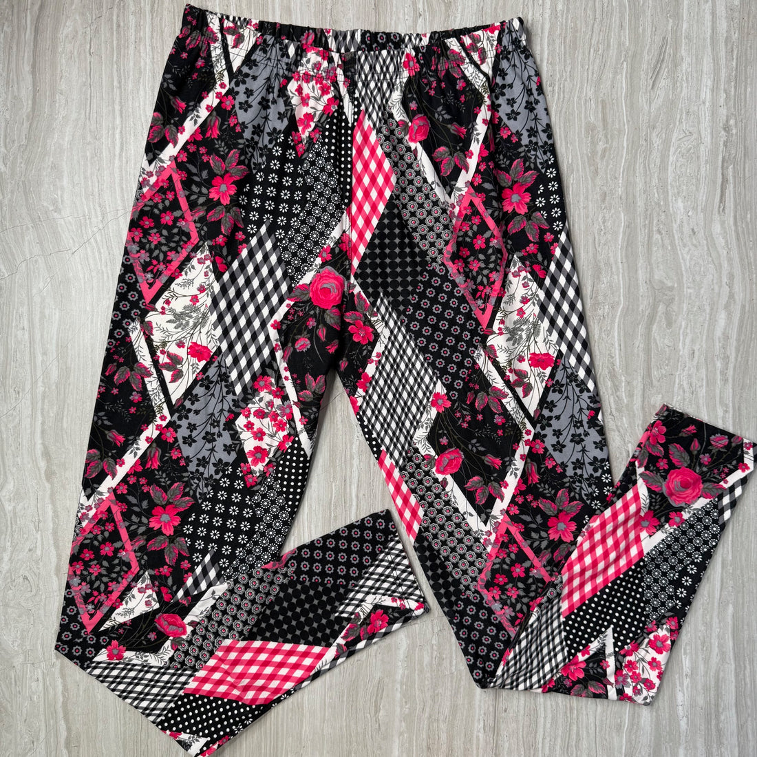 Floral Patchwork Print Leggings