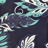 Navy & Teal Floral Paisley Print Leggings