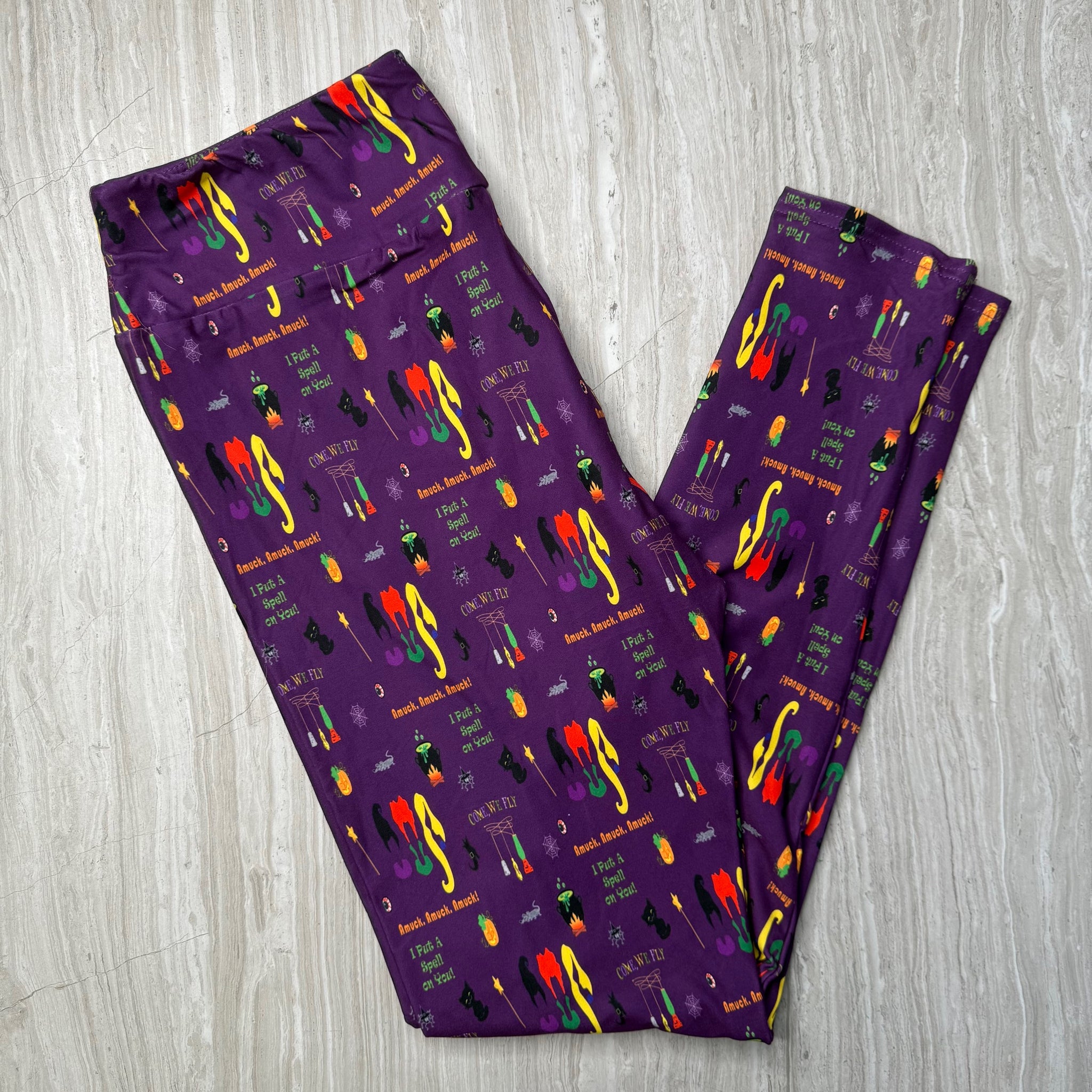 Hocus Pocus Themed Print Soft Leggings