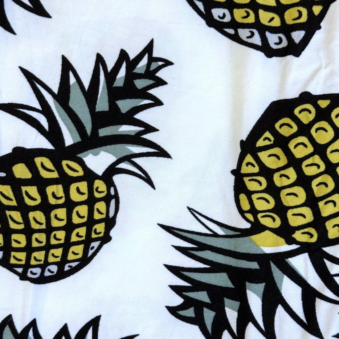 Yellow & White Pineapple Print Leggings - Adult & Kids