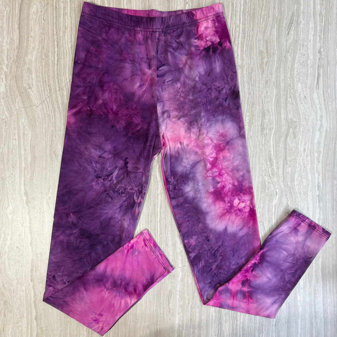 Pink Purple Tie Dye Print Soft Leggings