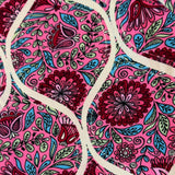 Pink Floral Paisley Ogee Print Leggings