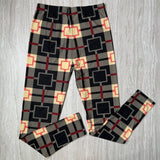 Formal Plaid Print Soft Leggings