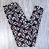 Square Geometric Pattern Print Soft Leggings