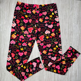 Valentines Day Present - I Love You Print Soft Leggings