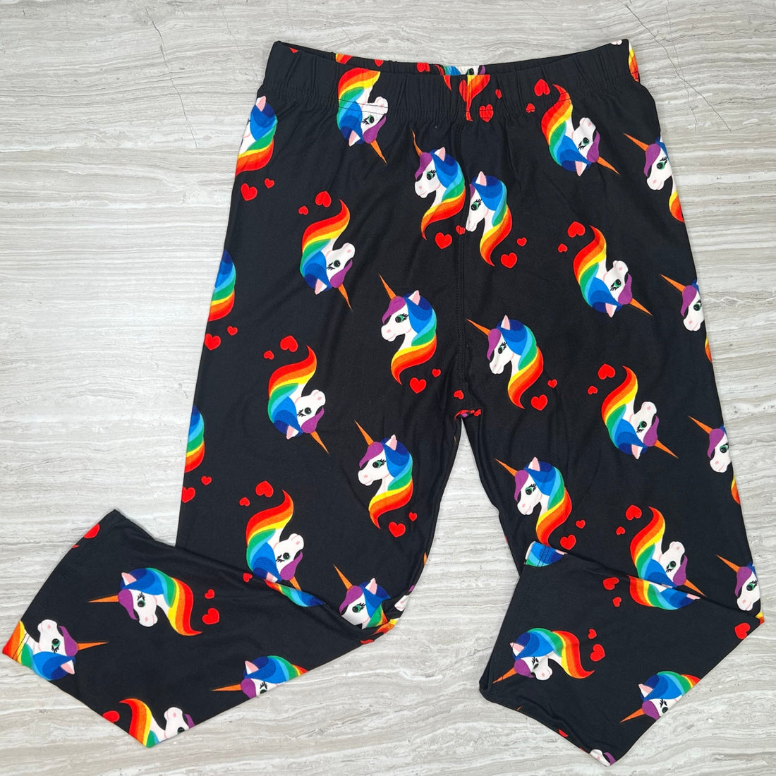 Unicorn Print Soft Leggings - Capri