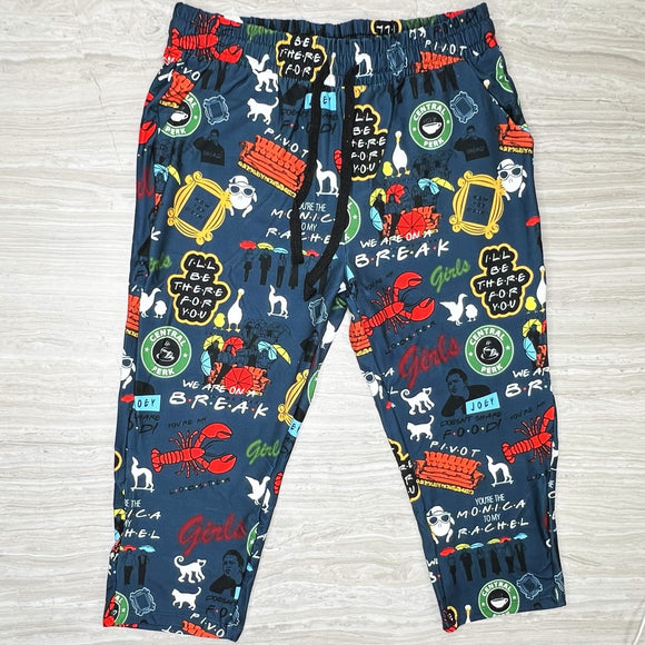 Friends Show Inspired Print - There For You Capri Joggers w/ Pockets