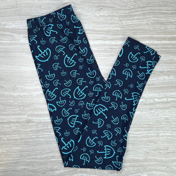 Spring Umbrella Print Soft Leggings