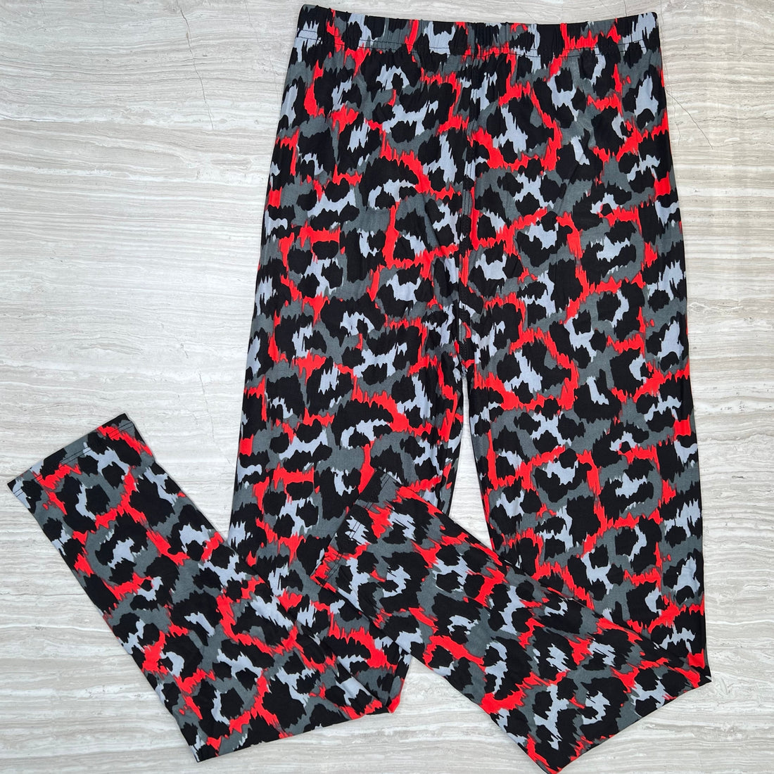 Red Leopard Print Leggings