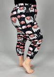 Cute Elephant Print Leggings - Adult & Kid Sizes